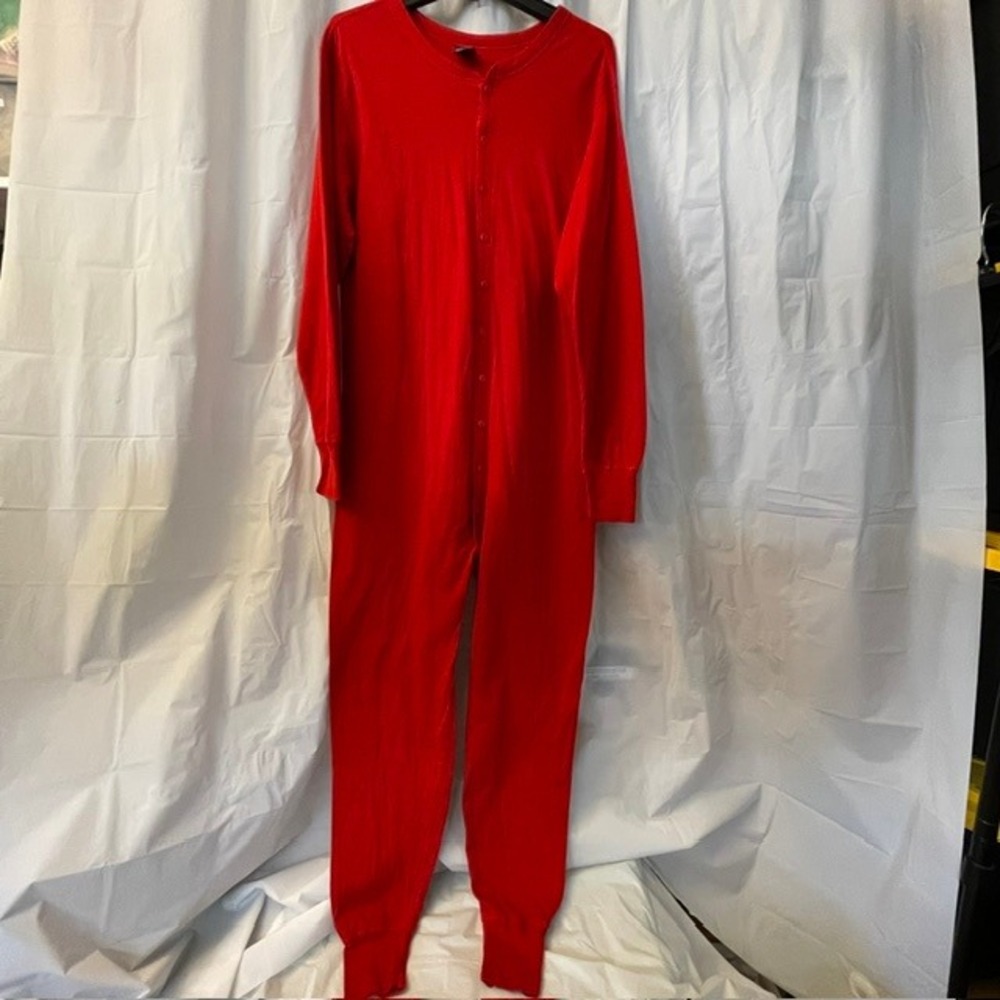 Vtg 70s Duofold 2-Layer Union Suit Thermal Long Johns Winter Utility L 42-44 USA